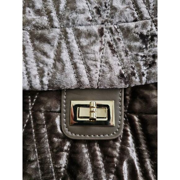 House Of Harlow 1960 NWT Brown Crushed Velvet Quilted Shoulder Bag Elegant - Picture 7 of 11